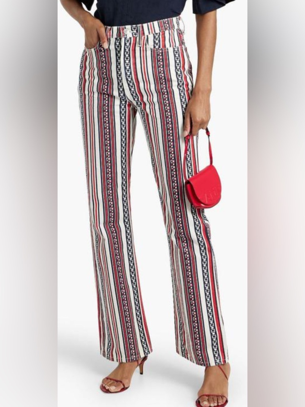 RE/DONE Printed high-rise straight-leg jeans